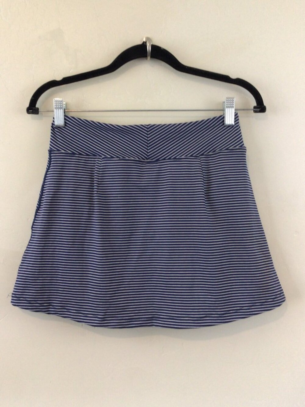 Title Nine Blue and Gray Striped Golf Skirt Skort - Picture 2 of 4